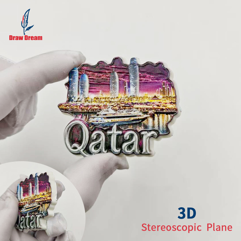 Home Office Qatar - 1Pc Qatar 3D Stereo Refrigerator Magnet,