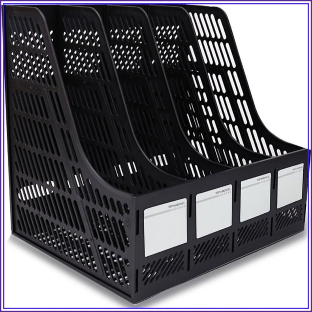Home Office Image - 4-Compartment Desktop File Organizer, Vertical Document