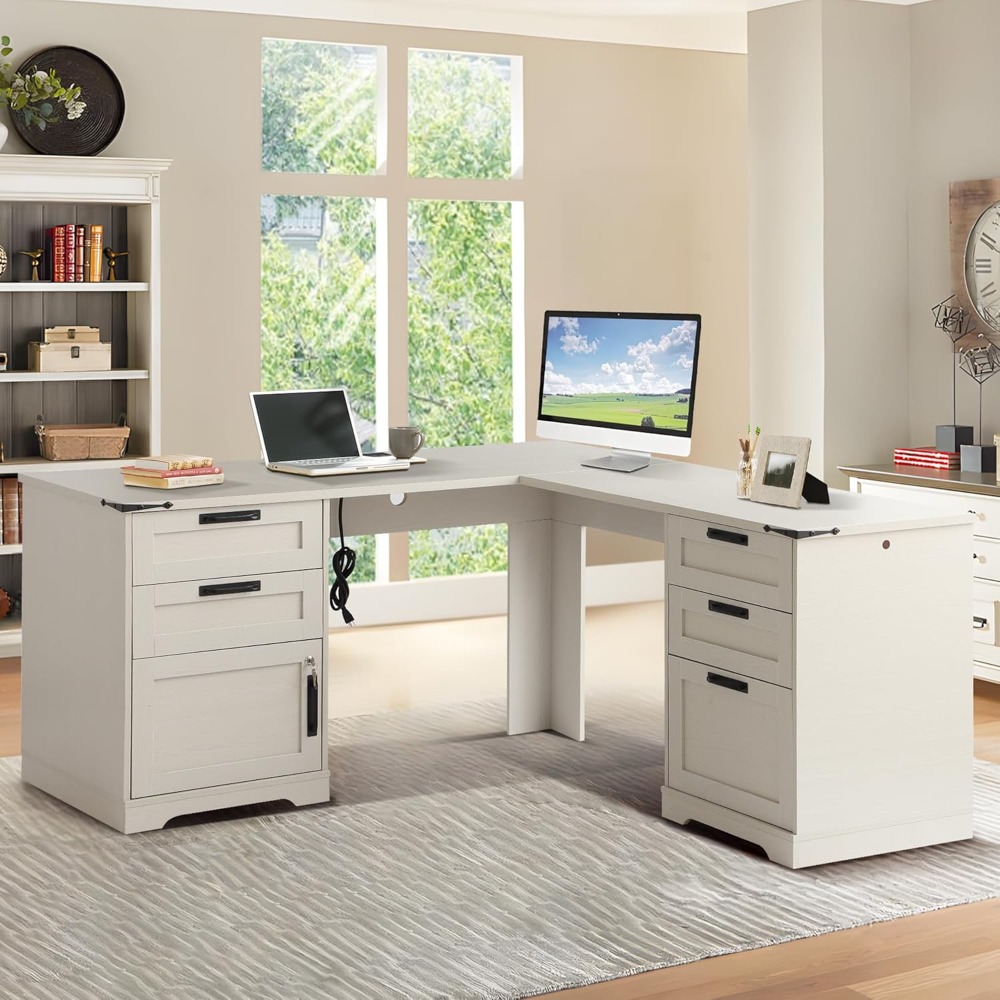 Home Office L Shaped Desk - 60