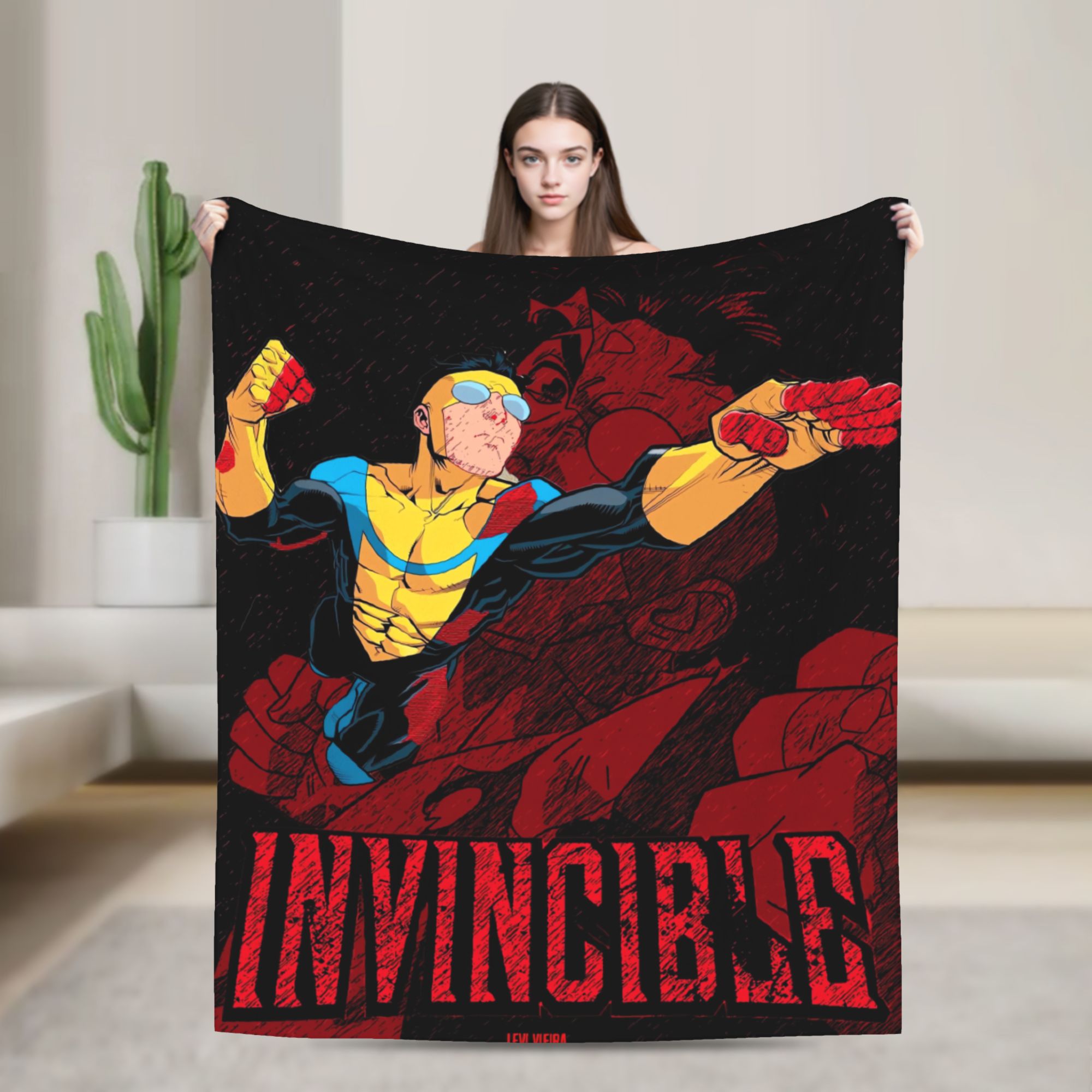 Home Office Trend - Bloodied Invincible Art Blanket Quality Soft