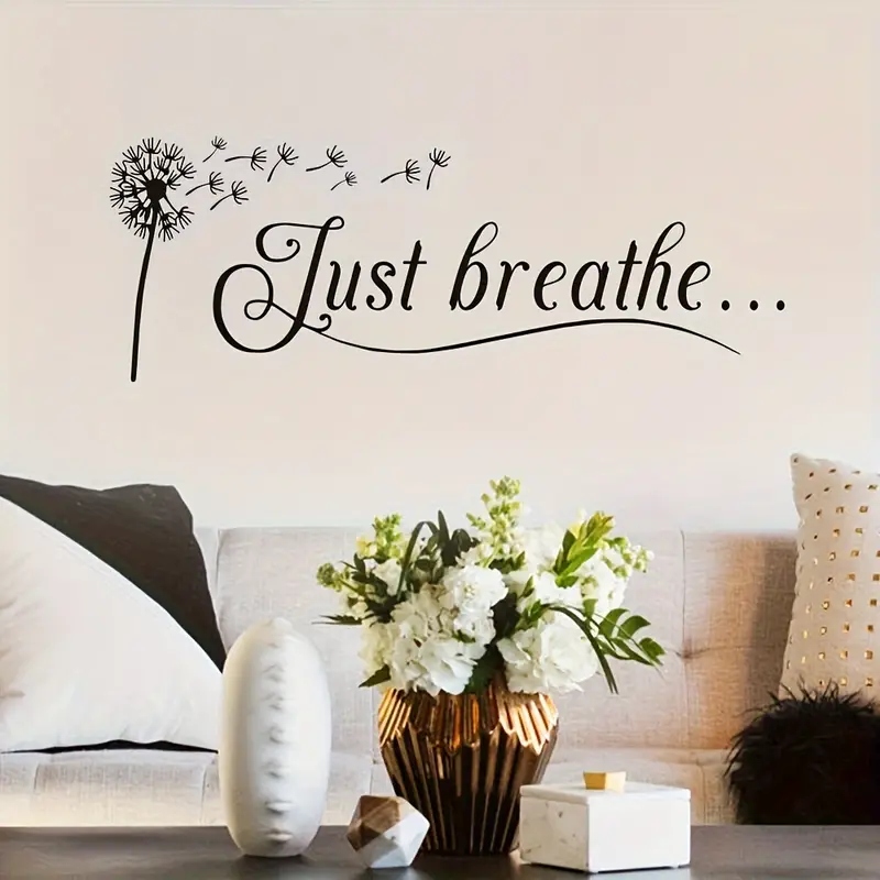 Home Office Backdrop - 1pc Artistic Fonts PVC Wall Decal,