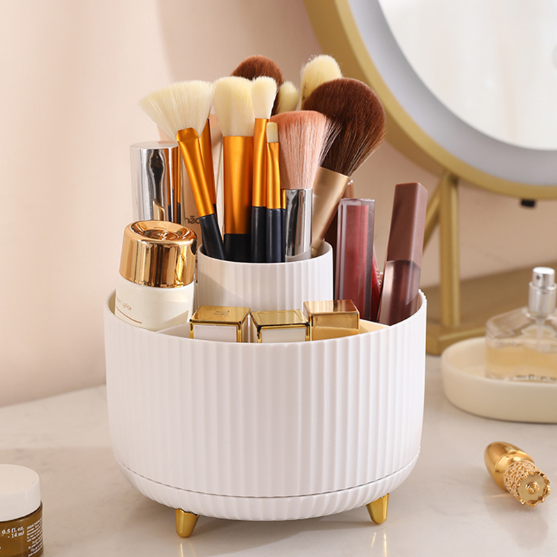 Home Office Hidden Desk - 1Pcs 360° Rotating Makeup Brush Holder