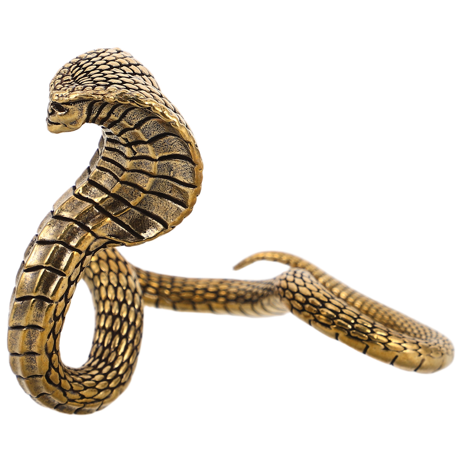 Handcrafted Brass Snake Sculpt - Home Office Feng Shui 评论和价格