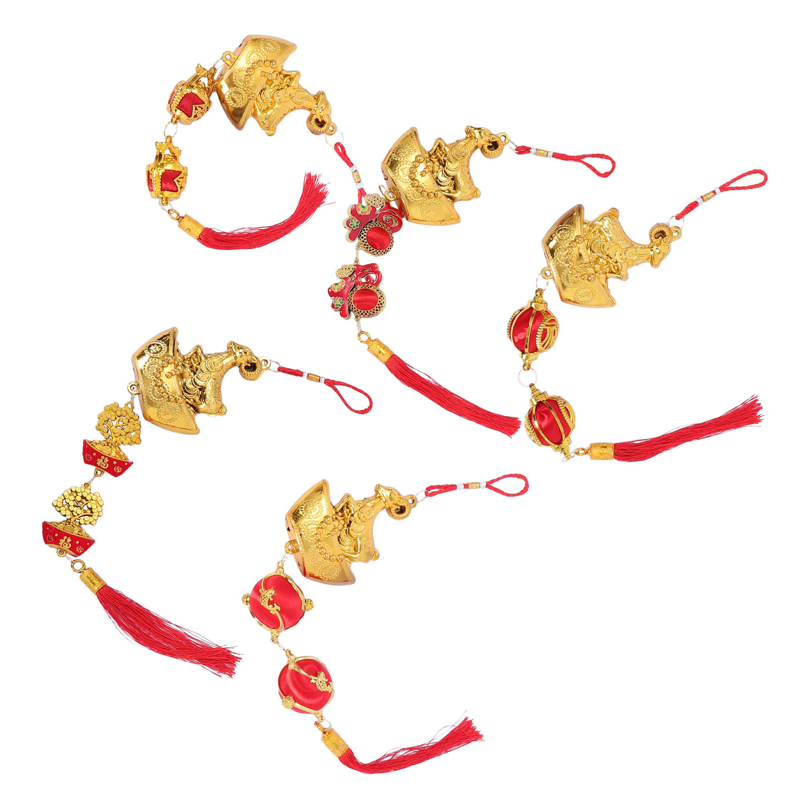 5Pcs Goat Zodiac Hanging Ornam - Home Office Feng Shui 评论和价格