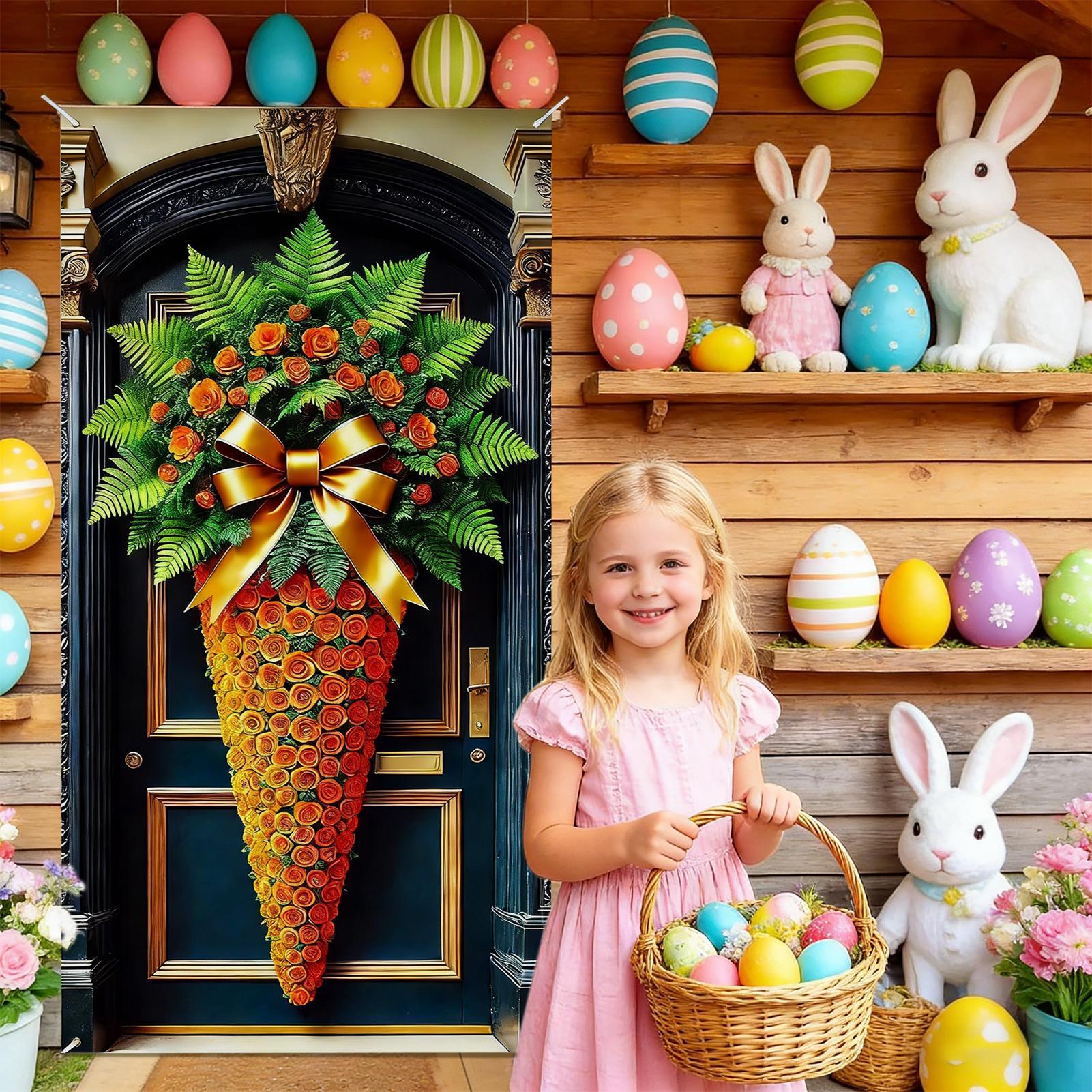 Easter Banners 35x70 Inch Cute - Home Office Backdrop 评论和价格