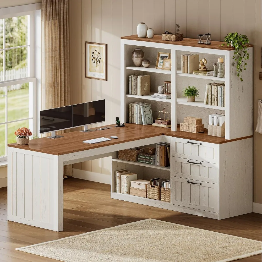 SEDETA Farmhouse L Shaped Comp - Home Office L Shaped Desk 评论和价格