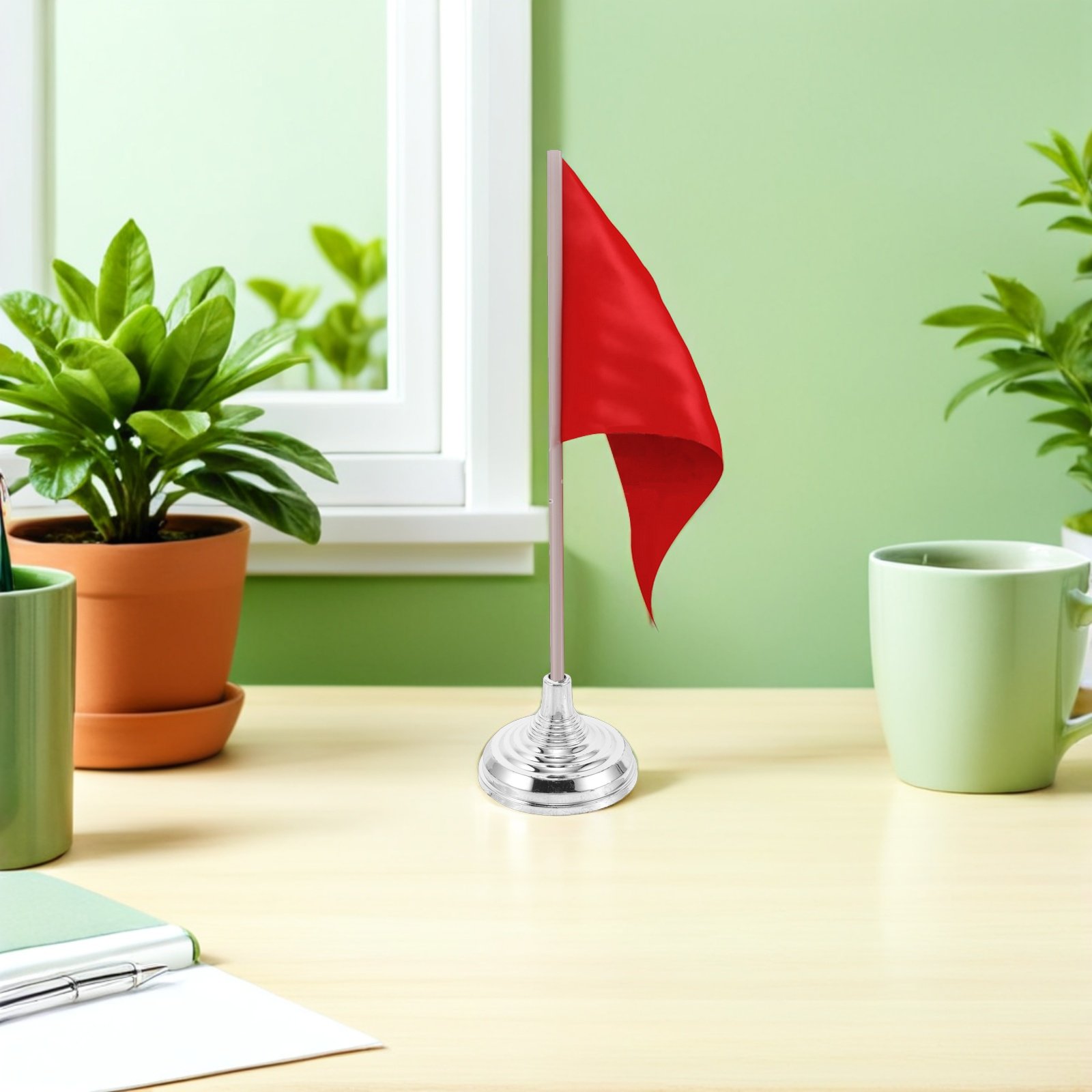 12Pcs Silver Mini Desk Flag St - Home Office Hidden Desk 评论和价格