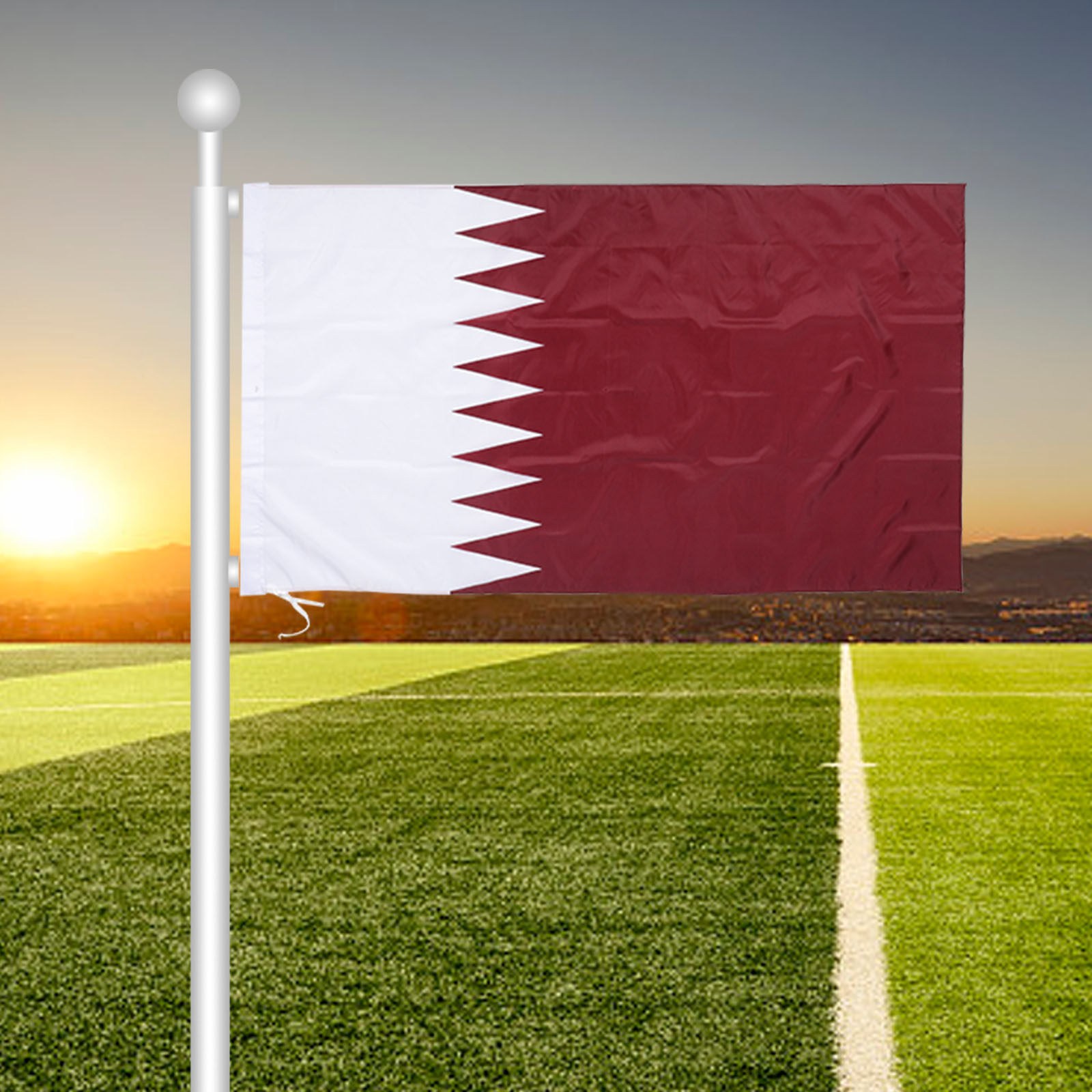 Qatar Hanging Nation Flag Poly - Home Office Qatar 评论和价格