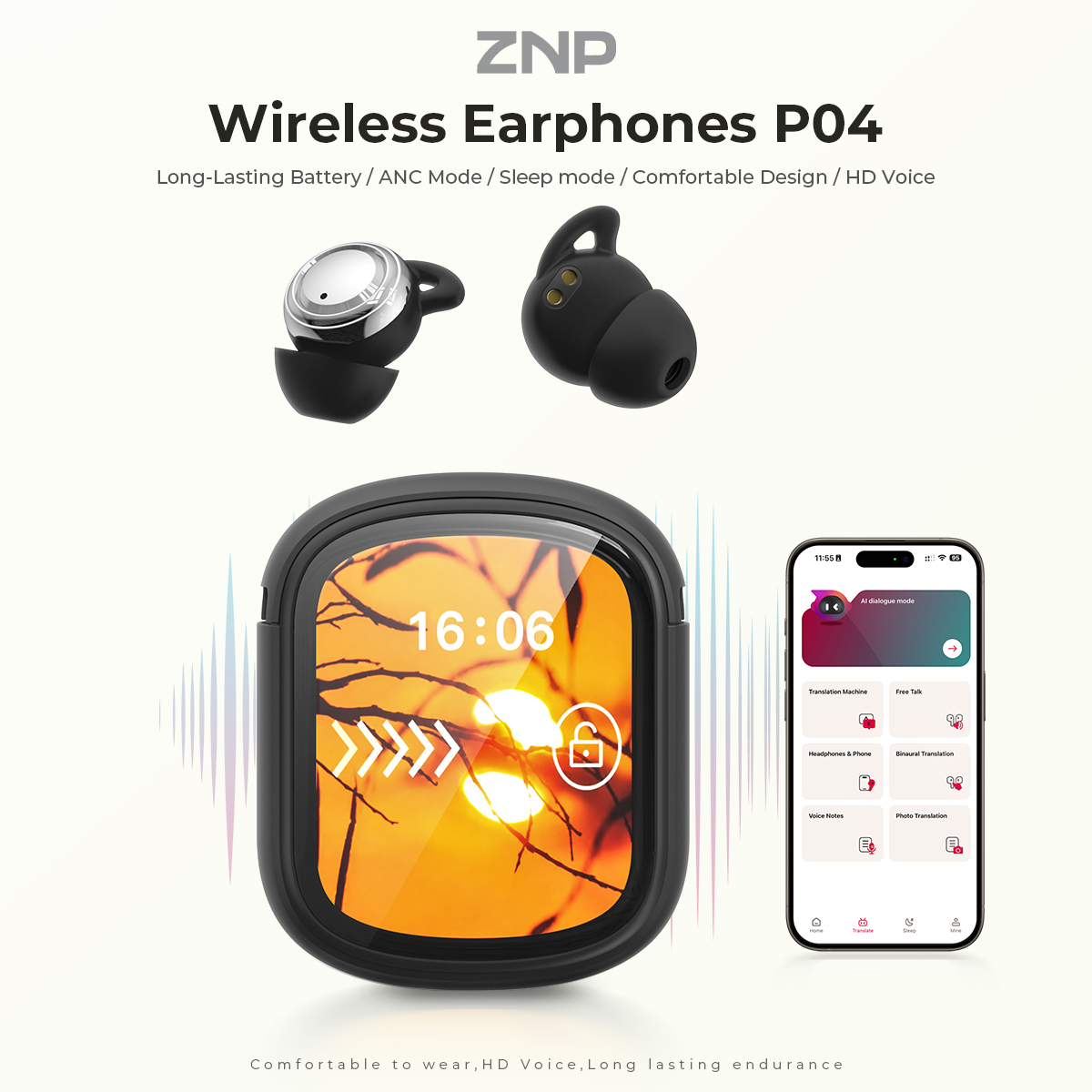 ZNP P04 Sleeping Aid Earbuds A - Noise Canceling Headphones 评论和价格