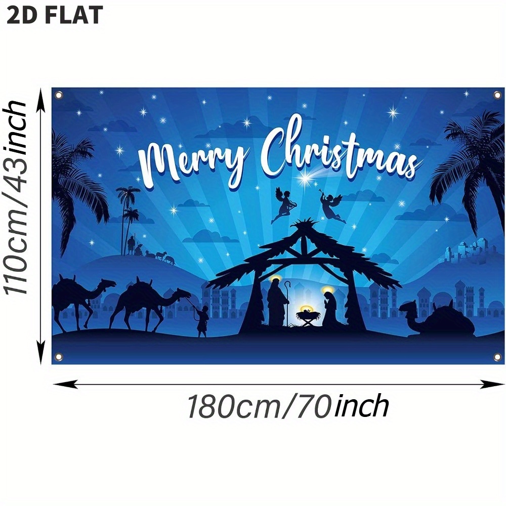 Holy Nativity Christmas Backdr - Home Office Backdrop 评论和价格