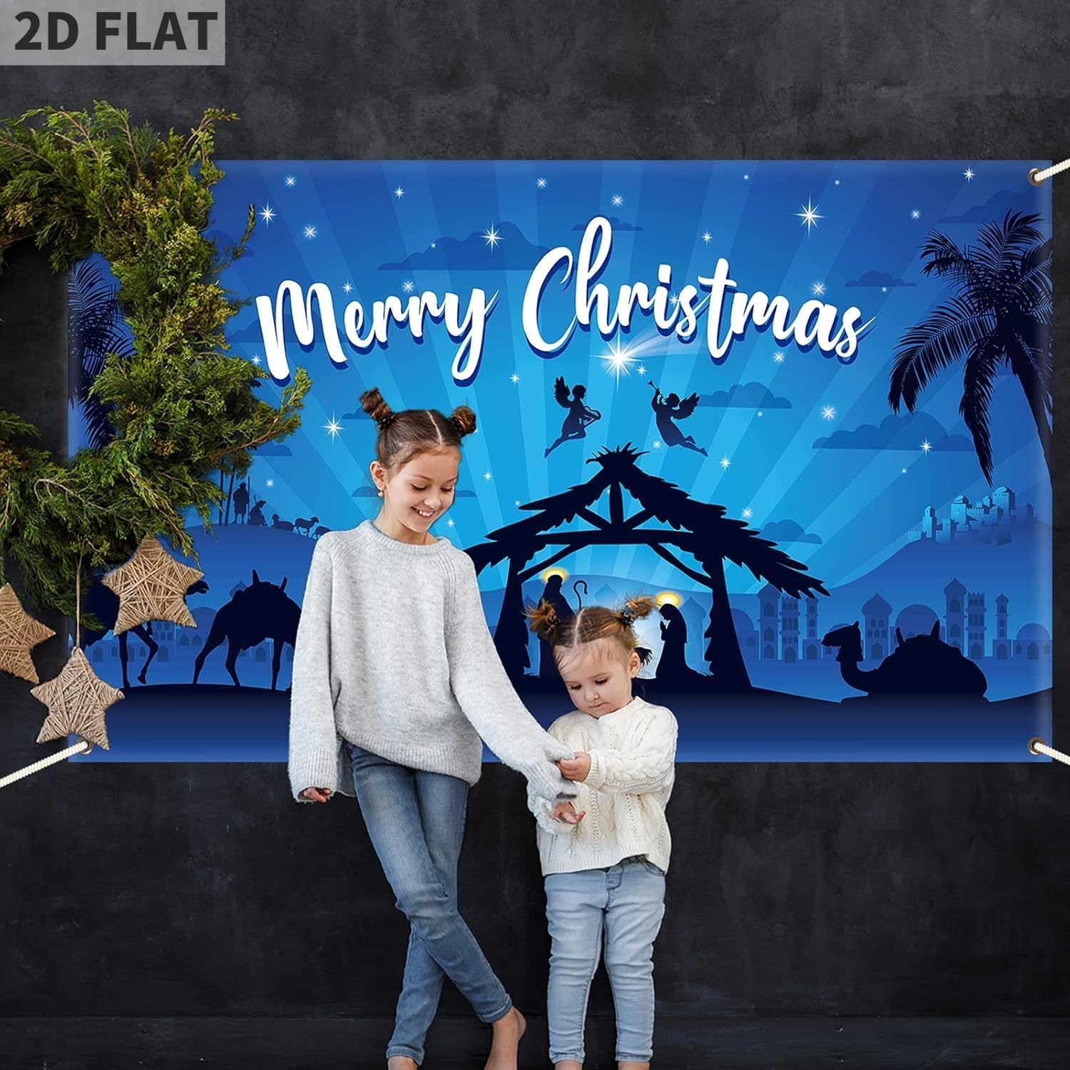 Holy Nativity Christmas Backdr - Home Office Backdrop 评论和价格