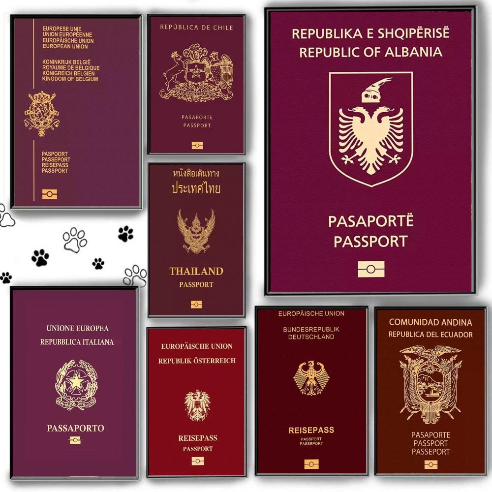 Red-background Passports Poste - Home Office For Passport 评论和价格