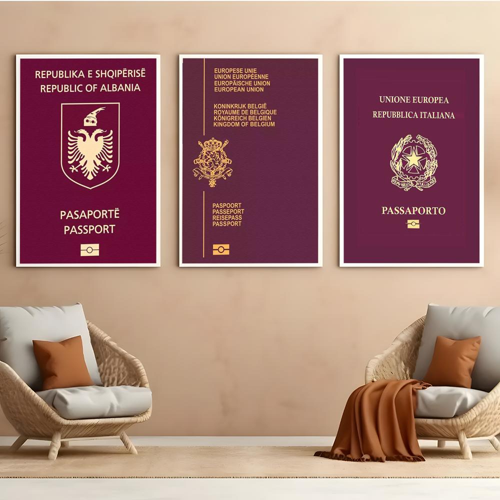 Red-background Passports Poste - Home Office For Passport 评论和价格