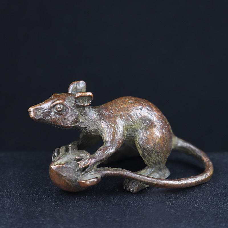 Antique Copper Long Tail Rat H - Home Office Hidden Desk 评论和价格