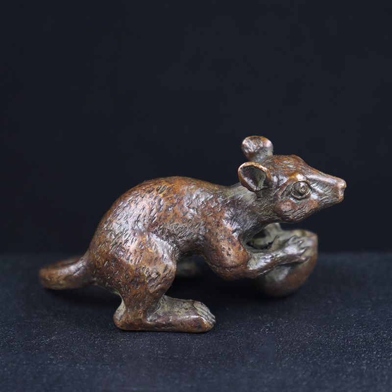 Antique Copper Long Tail Rat H - Home Office Hidden Desk 评论和价格