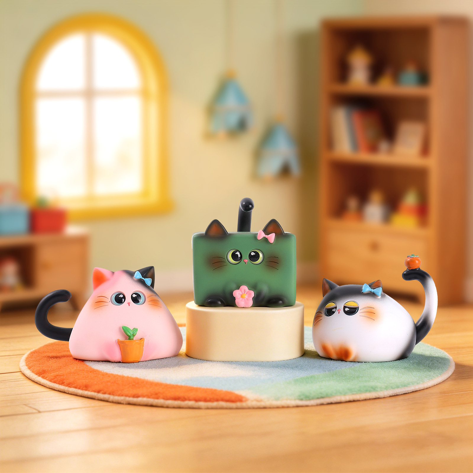 Blind Box Cat Figurine Resin C - Home Office Hidden Desk 评论和价格