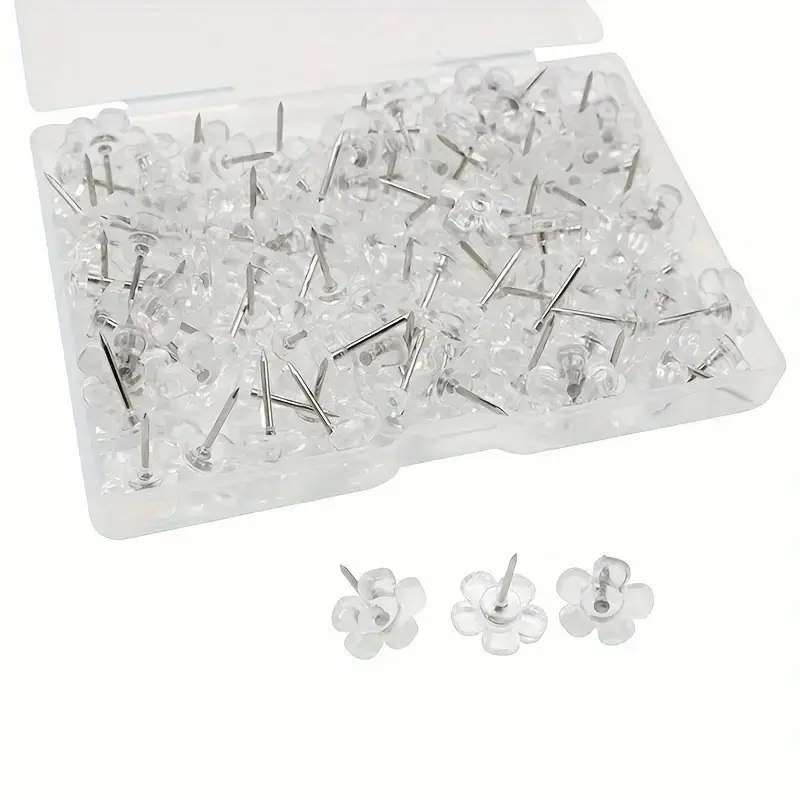 50/100/200pcs Flower Push Pins - Home Office Image 评论和价格