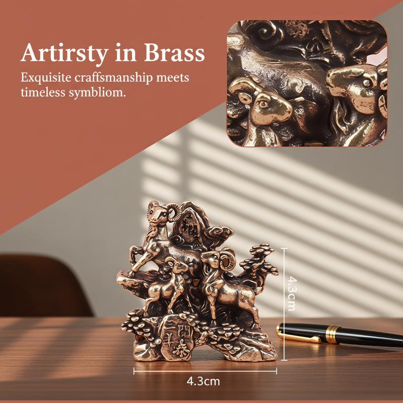 Vintage Brass Three Goat Figur - Home Office Feng Shui 评论和价格