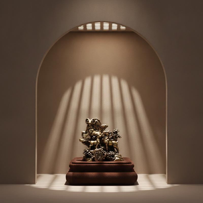 Vintage Brass Three Goat Figur - Home Office Feng Shui 评论和价格