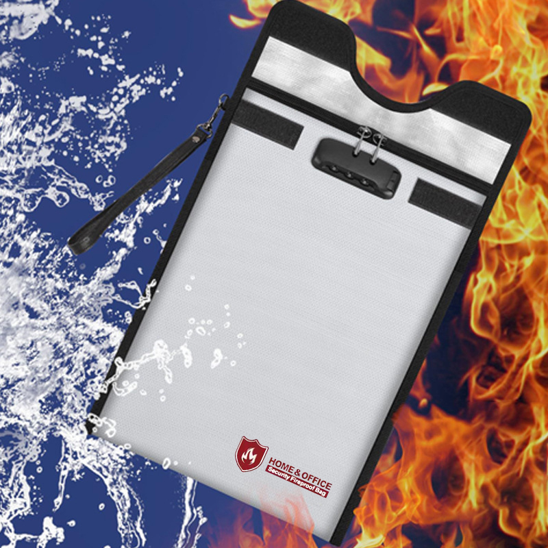 A4 Fireproof File Bag Waterpro - Home Office For Passport 评论和价格