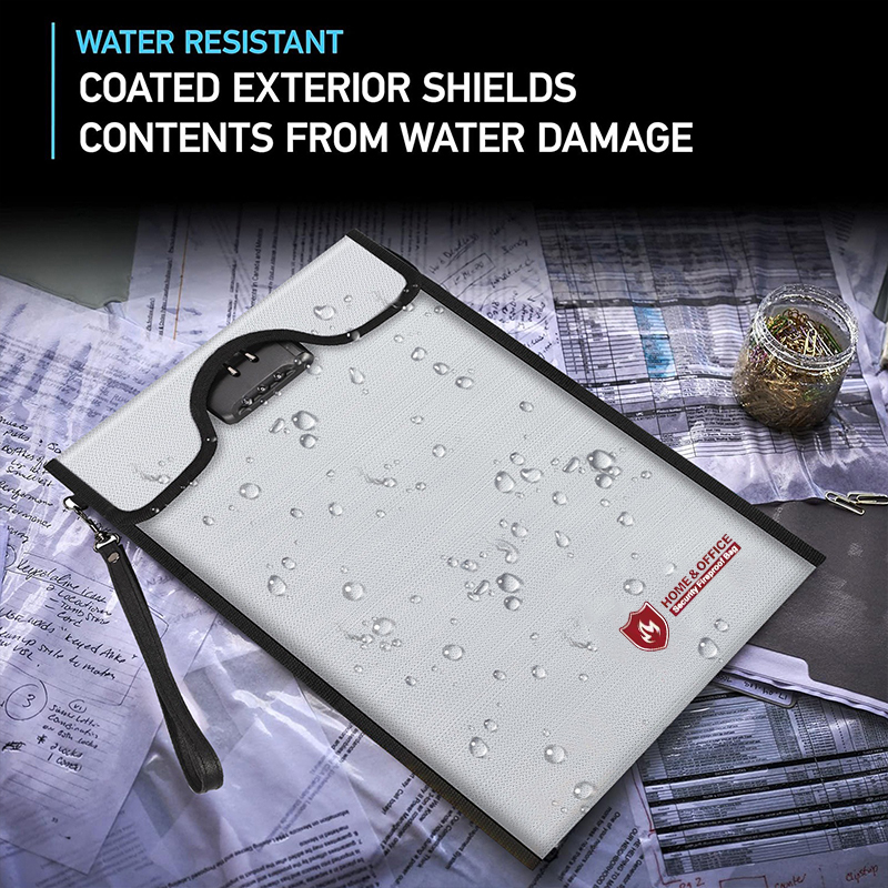 A4 Fireproof File Bag Waterpro - Home Office For Passport 评论和价格