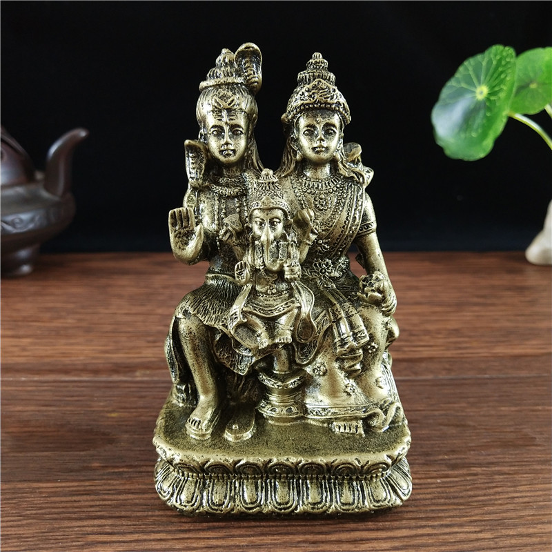 Bronze Color Shiva Statue Hind - Home Office Feng Shui 评论和价格