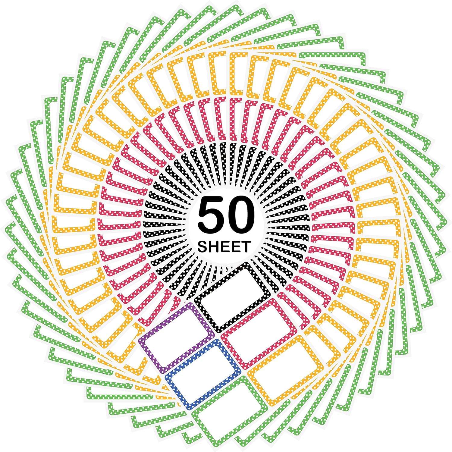 300 Cute Dot Name Stickers Col - Home Office Image 评论和价格