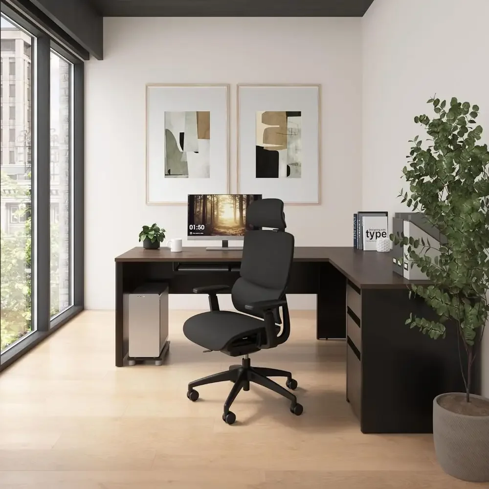 72 L-Shaped Desk with Drawers  - Home Office L Shaped Desk 评论和价格