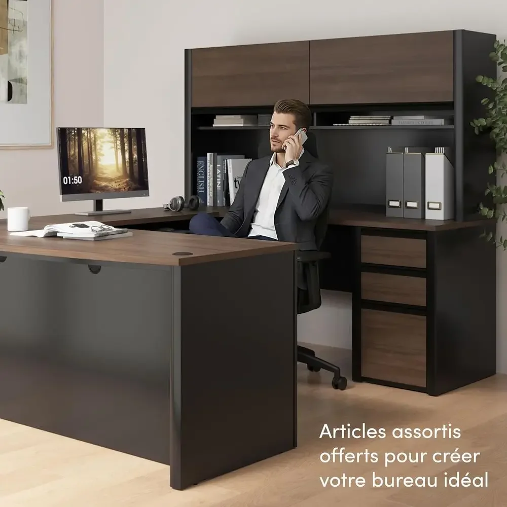 72 L-Shaped Desk with Drawers  - Home Office L Shaped Desk 评论和价格