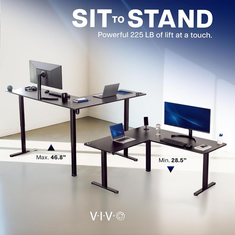 VIVO Corner Standing Desk Reve - Home Office Vivo 评论和价格
