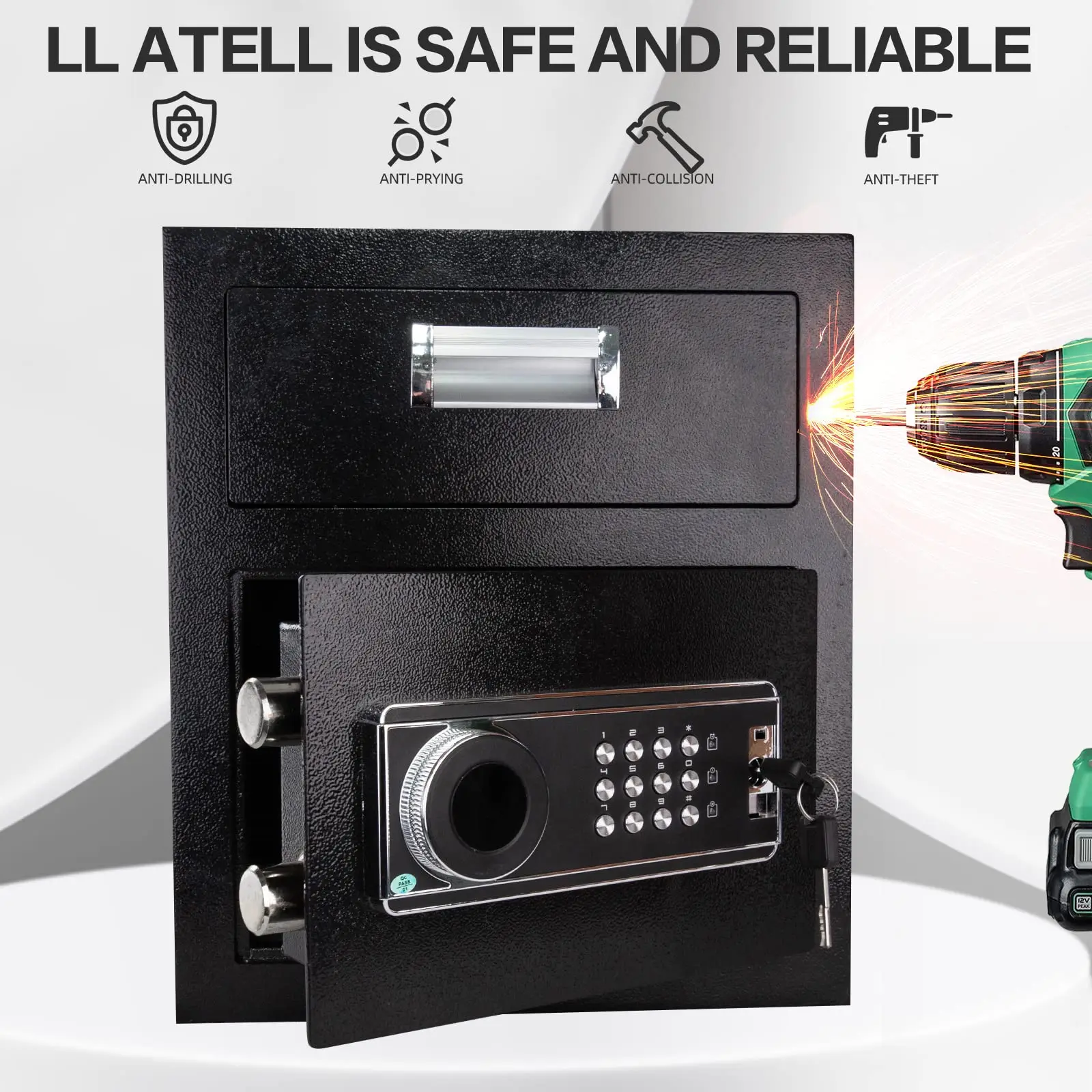 -Security Safe Box with Digita - Home Office For Passport 评论和价格