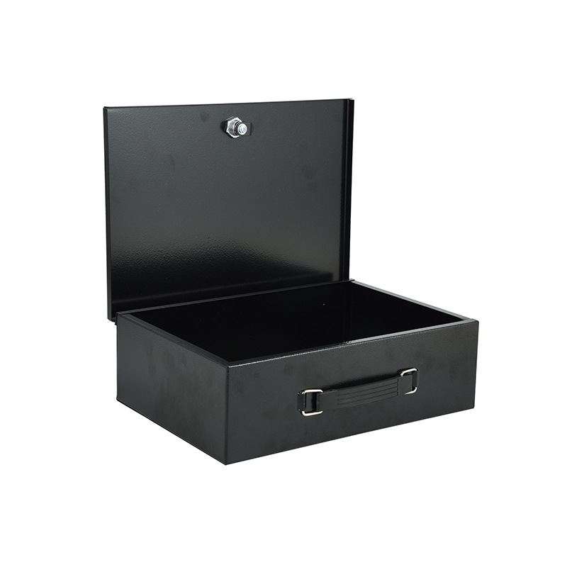 Locked iron box Cash box Docum - Home Office For Passport 评论和价格