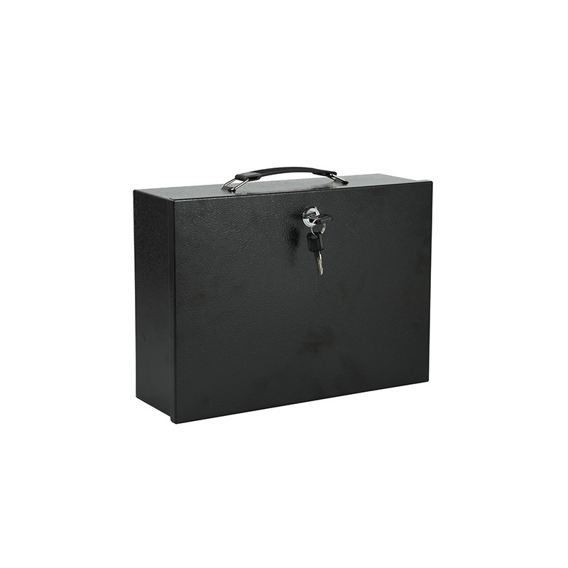 Locked iron box Cash box Docum - Home Office For Passport 评论和价格