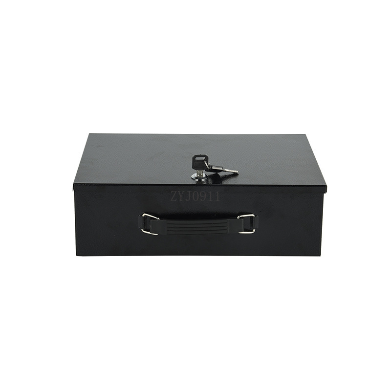 Locked iron box Cash box Docum - Home Office For Passport 评论和价格