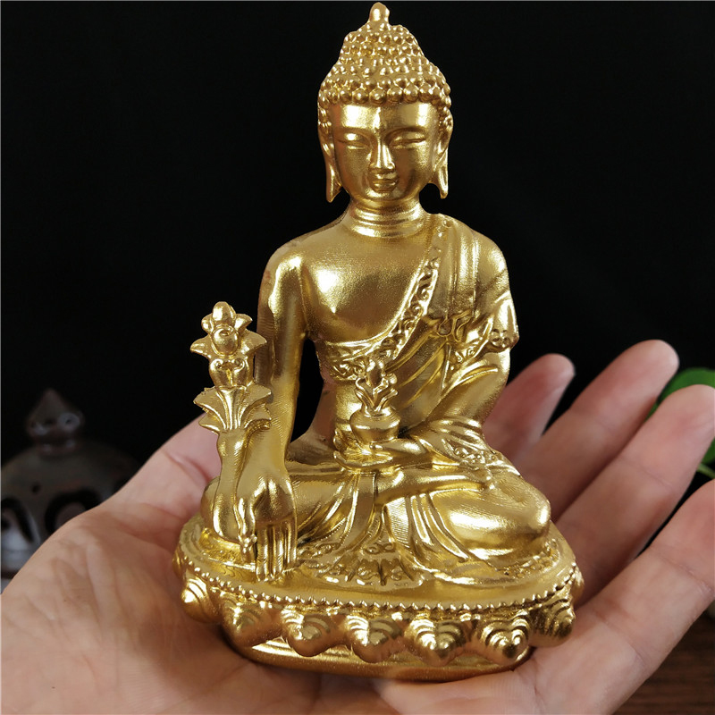 Goldn Medicine Buddha Statue W - Home Office Feng Shui 评论和价格