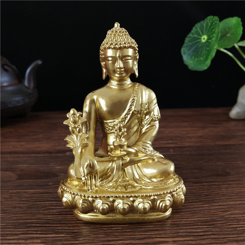 Goldn Medicine Buddha Statue W - Home Office Feng Shui 评论和价格