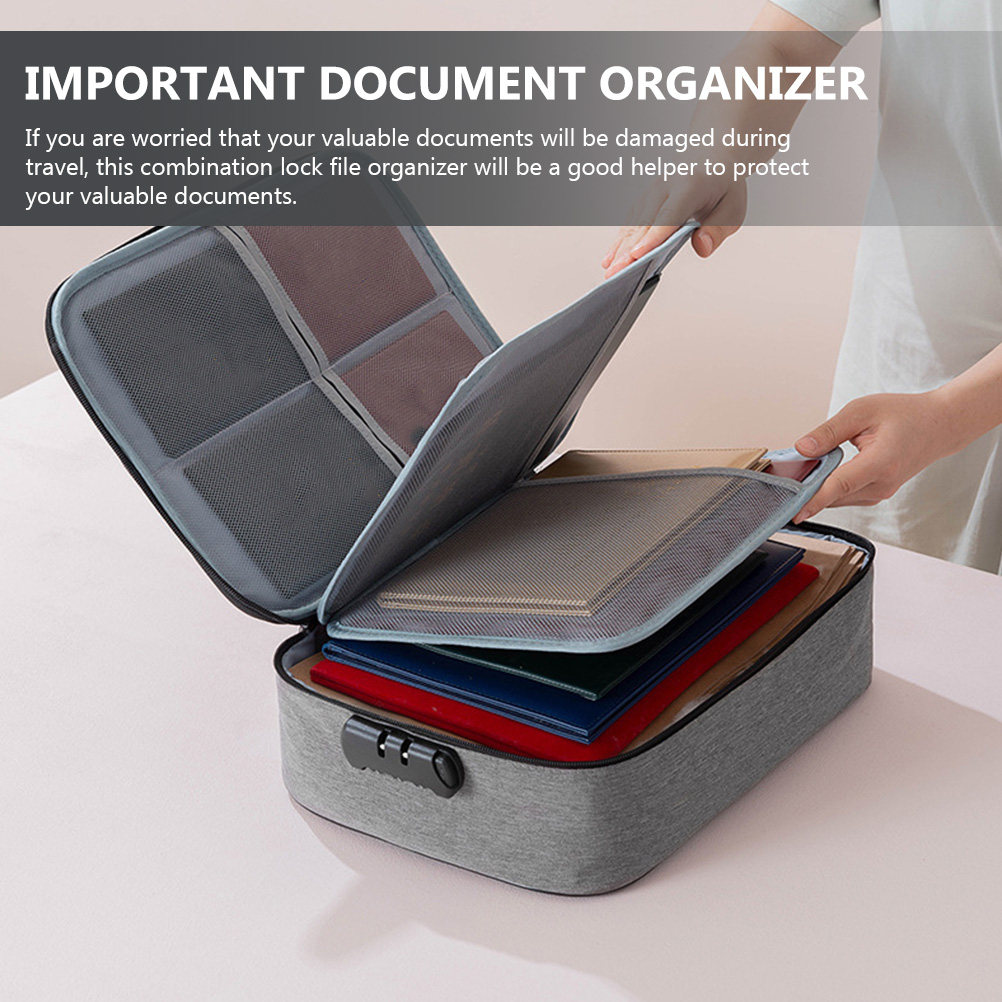Portable Document Lock Box wit - Home Office For Passport 评论和价格