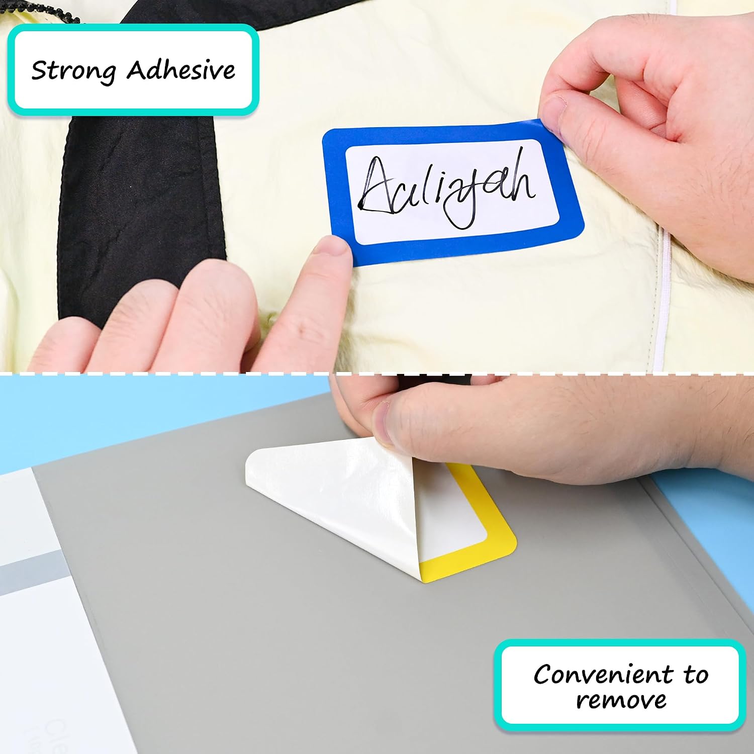 200 Name Tags Stickers 3.5x2.2 - Home Office Image 评论和价格