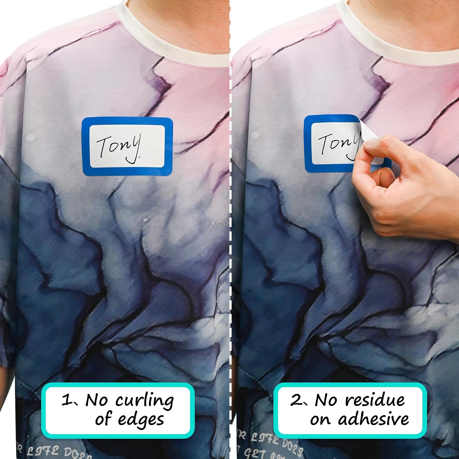 200 Name Tags Stickers 3.5x2.2 - Home Office Image 评论和价格