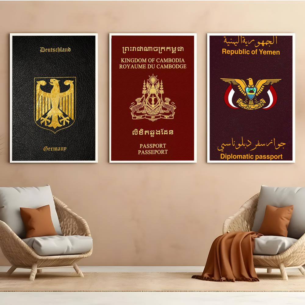 Deep Red-background Passports  - Home Office For Passport 评论和价格