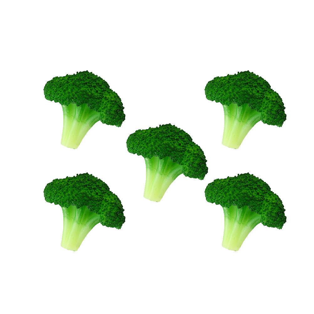 5Pcs Realistic Broccoli Decor  - Home Office Backdrop 评论和价格