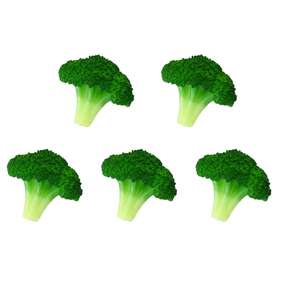 5Pcs Realistic Broccoli Decor  - Home Office Backdrop 评论和价格