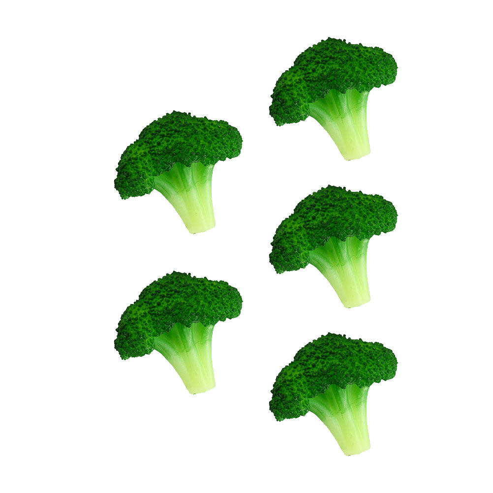 5Pcs Realistic Broccoli Decor  - Home Office Backdrop 评论和价格
