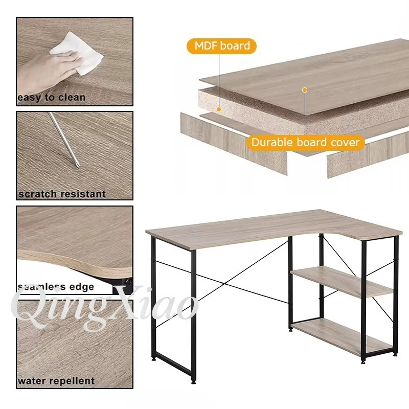 L Shaped Corner Desk With Book - Home Office L Shaped Desk 评论和价格