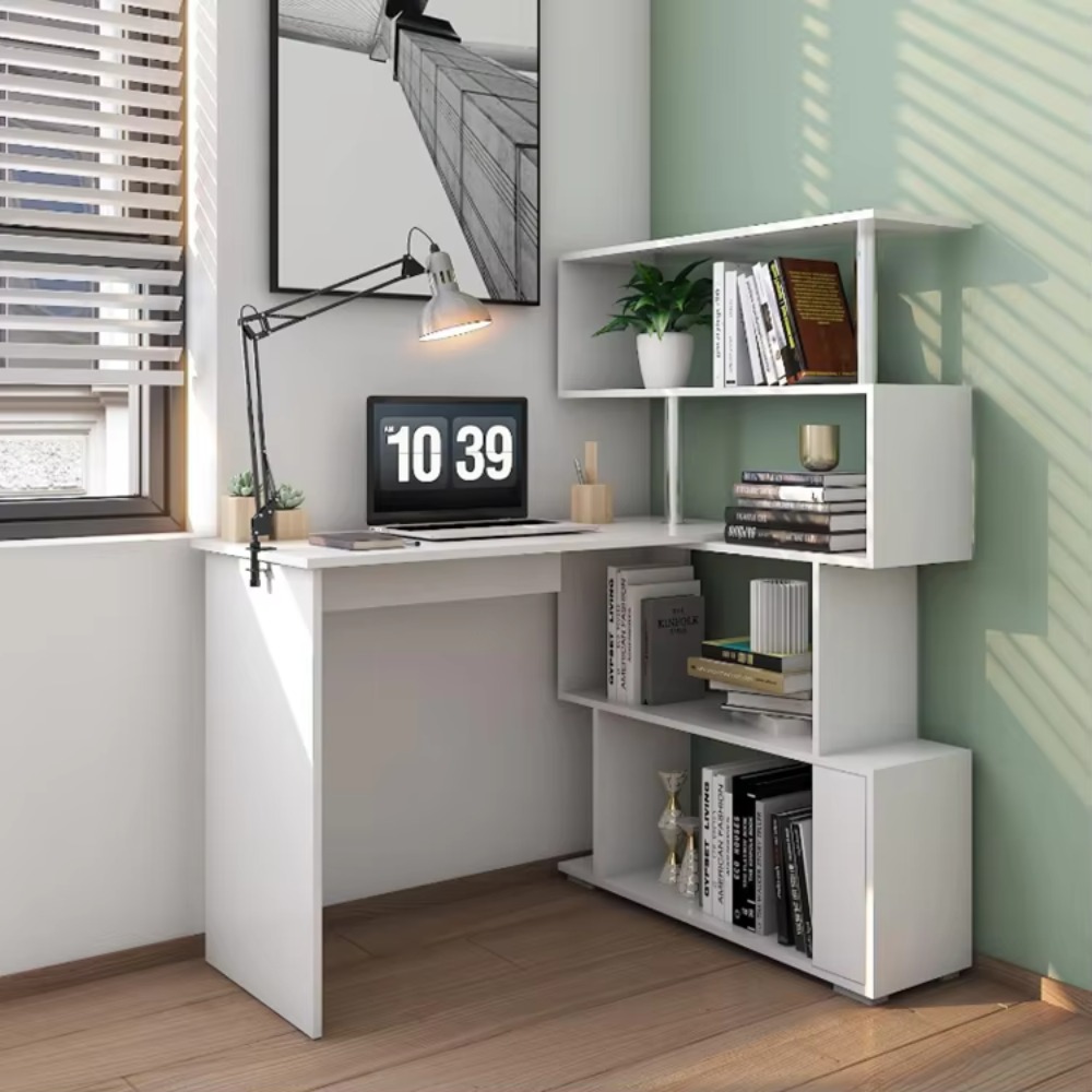 L-Shaped Computer Desk with Bo - Home Office L Shaped Desk 评论和价格