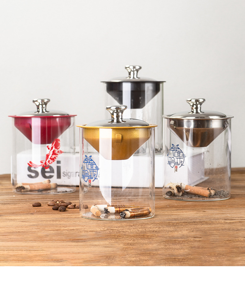 Creative stainless steel ashtr - Home Office Trend 评论和价格