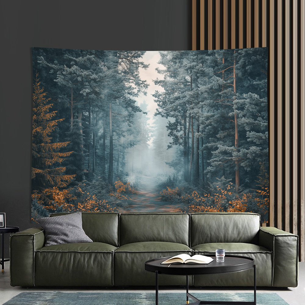 Misty Forest Path Digital prin - Home Office Backdrop 评论和价格