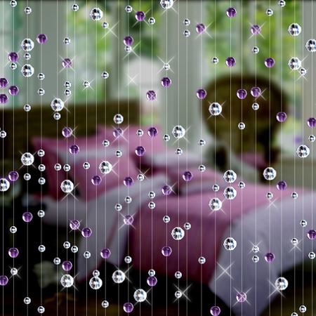 Fashion Crystal glass bead Cur - Home Office Backdrop 评论和价格