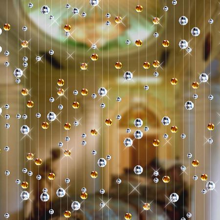 Fashion Crystal glass bead Cur - Home Office Backdrop 评论和价格