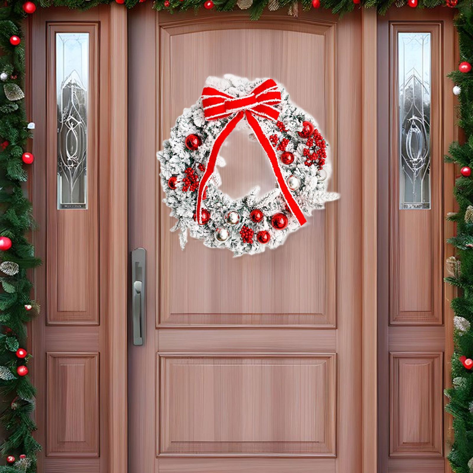 Christmas Door Wreath Artifici - Home Office Backdrop 评论和价格